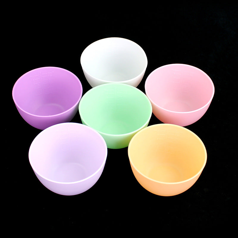 Beauty bowl spa mask mixing tool plastic mask bowl wholesale set - flat rim bowl