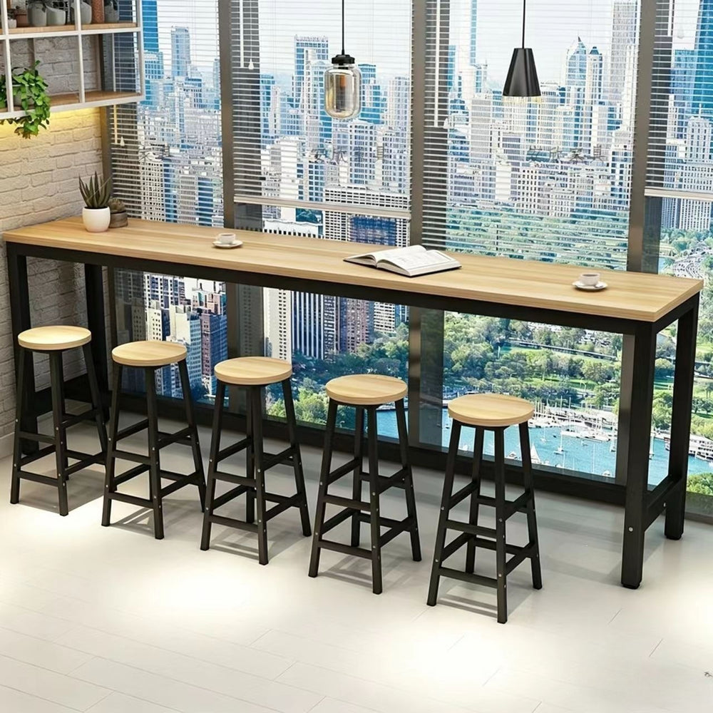 Wall-mounted bar table, minimalist modern design, suitable for home use, tall table, living room, balcony, small rectangular table, perfect for bubble tea shops and bar counters