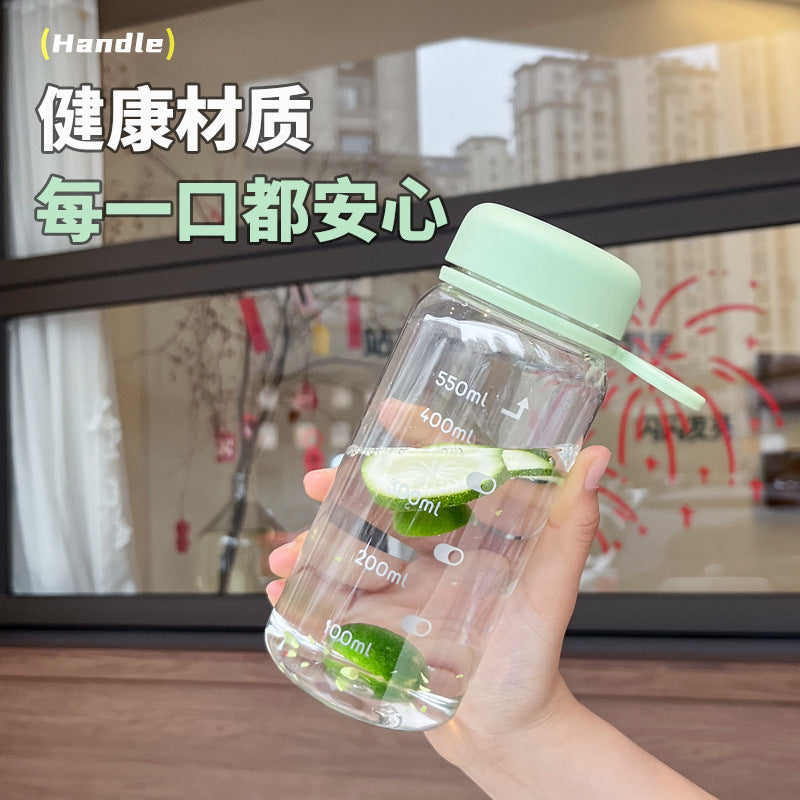 Handle ring cup casualbest selling plastic water cup student high-looking ins cup tea cup large capacity with handle ring