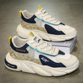 Men's winter 2025 new mesh hollow-out breathable anti-odor height-increasing versatile hong kong style chunky sole dad sneakers - trendy ins style