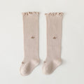 Babylon baby socks women's long tube baby kidskidskids high tube socks floral loose mouth newborn non-leg girl socks