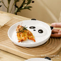 Trendy, instagrammable, high-value creative ceramic bowls, plates, and dishes - whimsical and cute cartoon panda dinnerware set wholesale