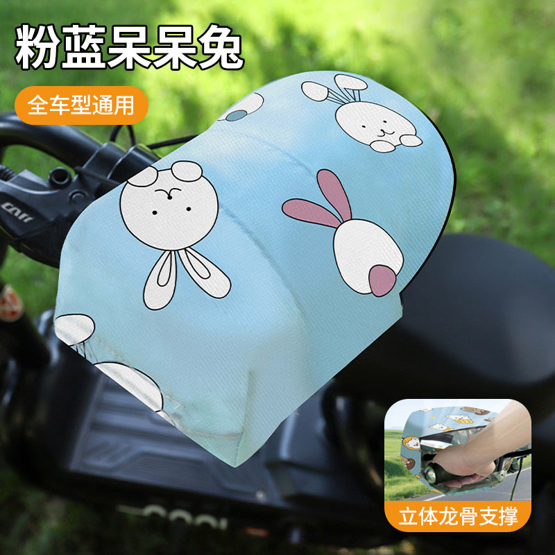 Summer handlebar covers for electric bikes, motorcycles, and scooters - windproof, sunshade, waterproof, rainproof, and uv protection
