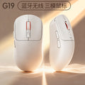 Silver sculpt g19 bluetooth + wired + 2.4g wireless tri-mode lightweight gaming mouse for desktop pc with rgb custom design