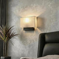 fabric bedside wall lamp, modern hotel reading wall light, rectangular cotton linen lampshade, indoor decorative wall sconce