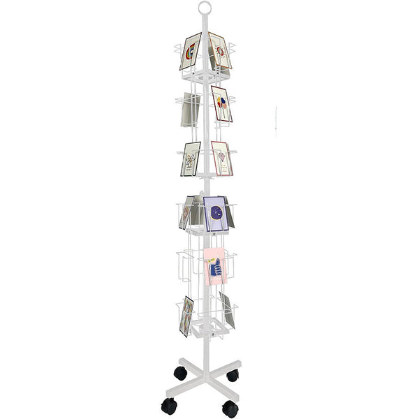Source Factory Rotating Metal Brochure Magazine Greeting Card Book Holder Magazine Greeting Card Display Stand