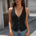 Fashionexport cross-border women's clothing spring and summer new  independent station washed denim vest hot girl vest top