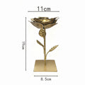 Decorative tea light candle holder, iron art floral design, rose gold candlestick, modern tea light candle holder, suitable for kitchen
