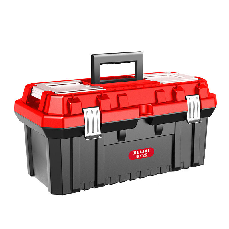 Delixi Toolbox Storage Box Household Portable Hardware Large Car Industrial Folding Tool Box