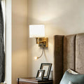 Accessible luxury fabric wall lamp cross-border hotel bedside reading lamp soft tube adjustable spotlight bedroom corridor indoor wall lamp