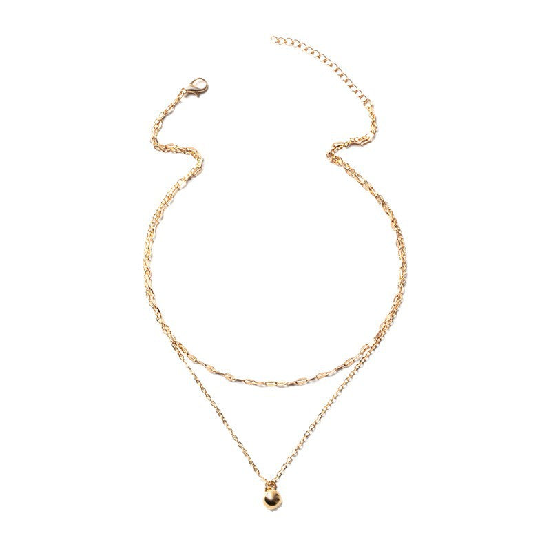 Sweater accessories necklace wholesale european and american cross-border autumn and winter pendant women's accessible luxury niche high-end golden clavicle chain