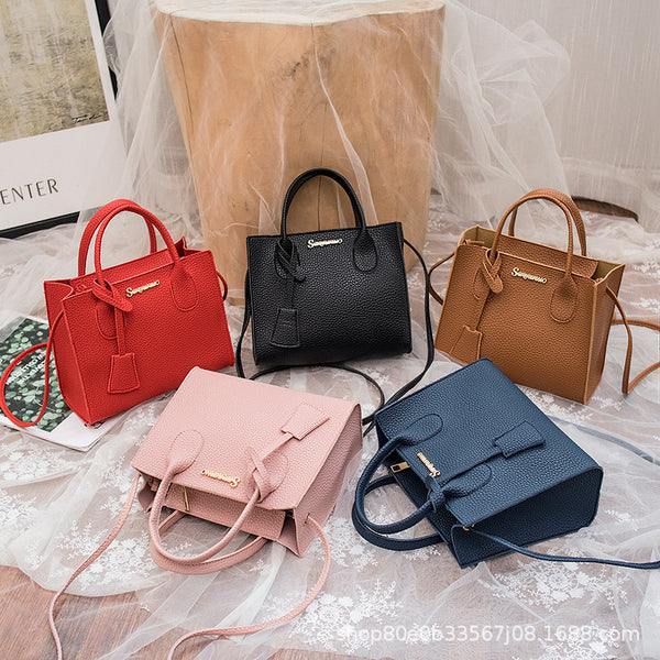 批发代发手提袋women handbags 2021外贸小包包女荔枝纹手提包