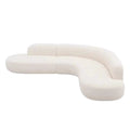 Nordic cream style cat scratching leather large apartment popularins style curved beauty salon hotel rest area corner sofa