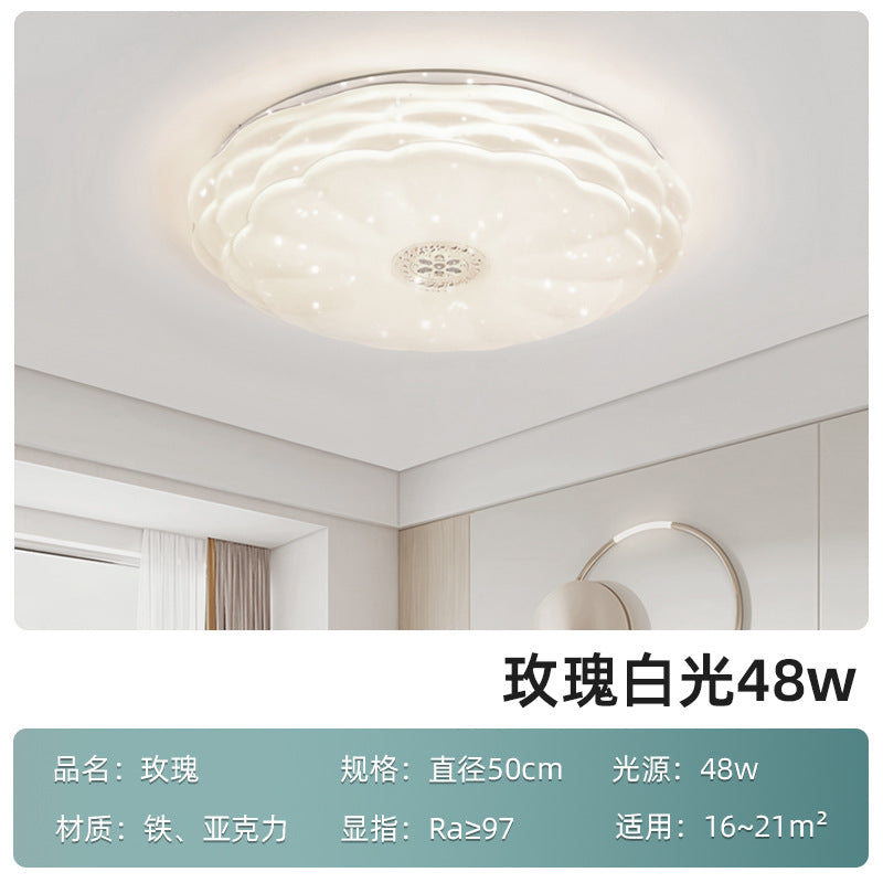 Bedroom light modern simplicity 2025 new ceiling light cream wind Internet celebrity romantic starry sky master bedroom lighting