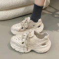 Women's clogs: 2025 new summer styles - breathable, versatile, chunky platform, height-boosting, dad shoes, sandals for women's outdoor wear