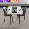 Factory direct italian rock slab dining table - minimalist luxury black & white modern designer desk/office table
