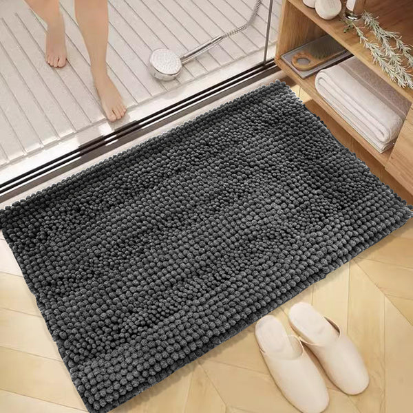 Bathroom Floor Mat Chenier Stain Resistant Carpet Toilet Toilet Door Mat Strong Absorption Toilet Door Non-slip Foot Mat