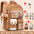 2026 new labubu backpack for girls, elementary school students grades 1-6, boys' lightweight kids' backpack, spine protection, and weight reduction