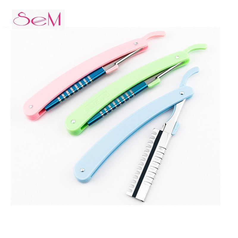Professional old-fashioned shaving knife holder hairdressing salon razor old-fashioned manual hair removal knife eyebrow trimming razor wholesale