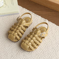 Girls' sandals: new  summer collection - closed-toe roman sandals, breathable and non-slip beach shoes for little girls, kids' footwear