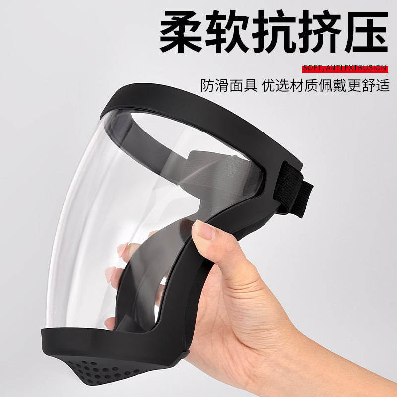 High-clarity protective face shield - transparent full face cover, hd anti-dust, anti-fog, ideal for pesticide application, face protection, and welding