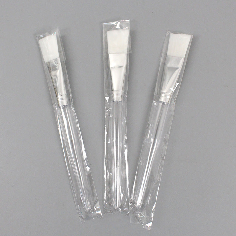 Adjustable facial mask brush, makeup brush, transparent rod, hollow rod, white brush, beauty length 165mm, concealer handy gadget