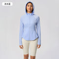 Summer cooling sun protection clothing for women - uv protection, slimming waist design, concealable hood, outdoor sun protection jacket dss098