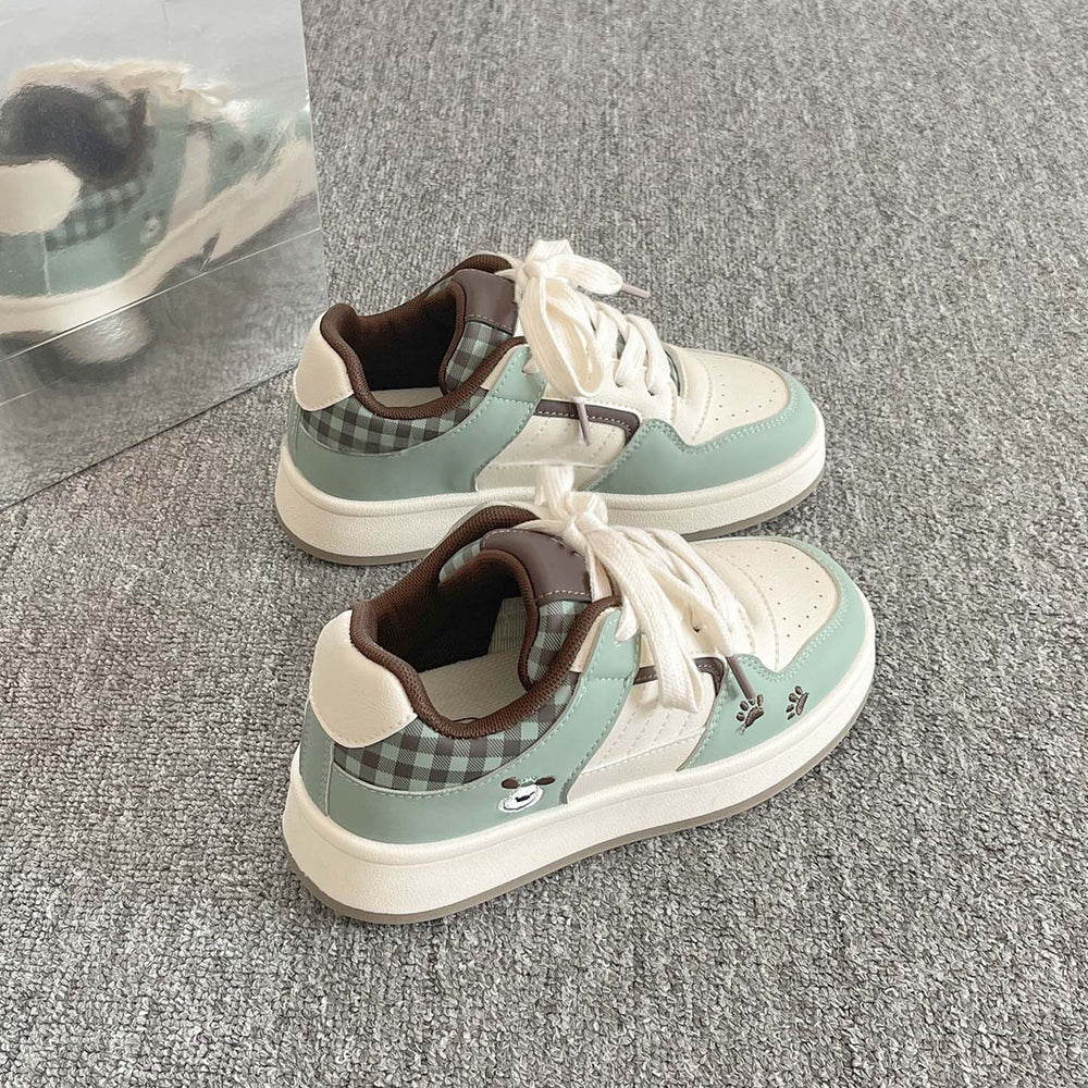 2026 new spring/autumn korean style casual sneakers - factory direct thick-soled white shoes - women's versatile bread shoes for wholesale