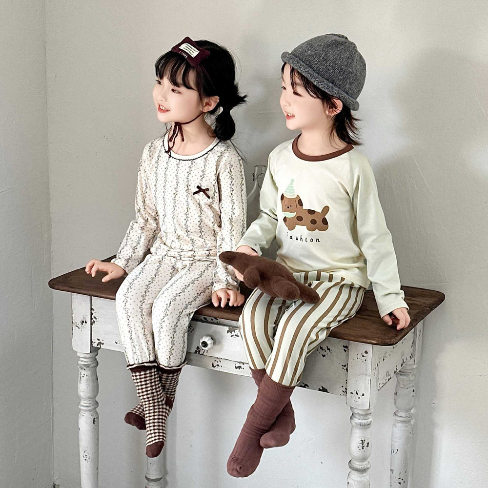 New children's home wear set: boneless, class a, pure cotton loungewear for baby boys and girls - autumn collection