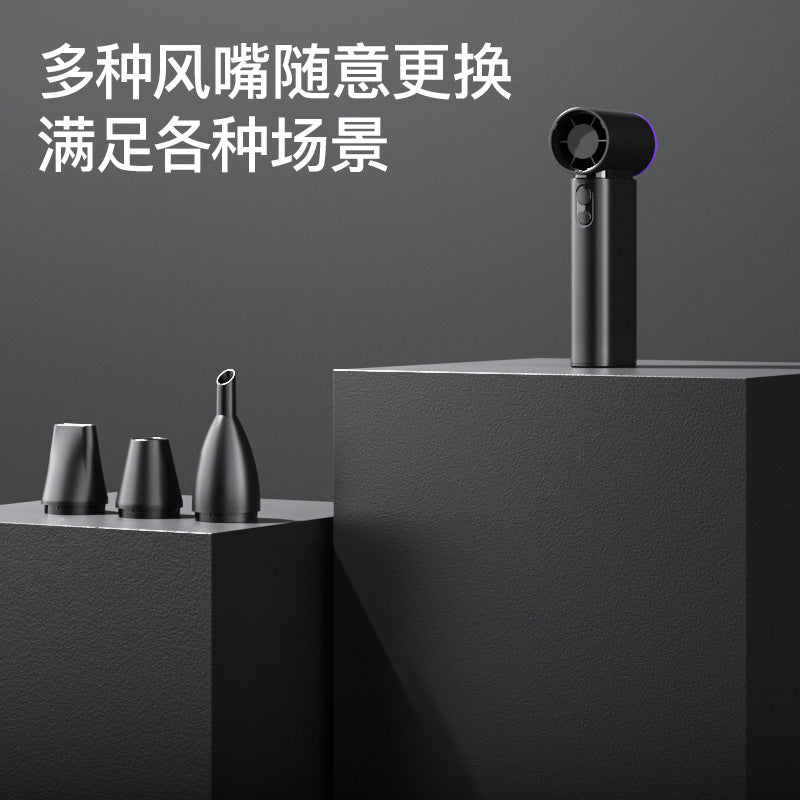 25new arrival cross-border violent fan, powerful turbine dust removal, high-speed handheld 90,000 rpm small wind cannon hair dryer fan