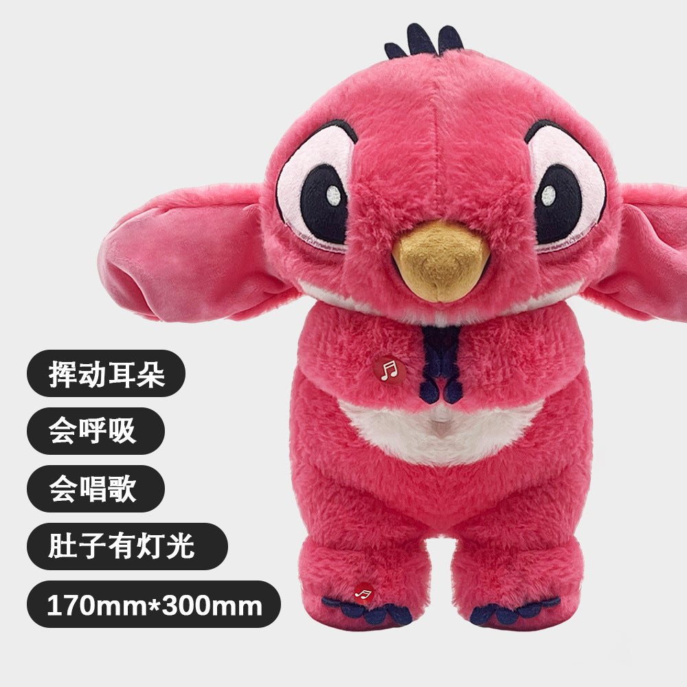 breathing soothing plush toy baby sleep companion doll lucifer simulated breathing luminous spot