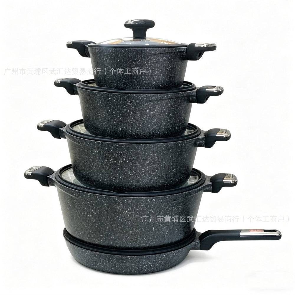 For homemedical stone soup pot non-stick pot cooking noodles soup large capacity double ear pot soup pot induction cooker gas stove neutral