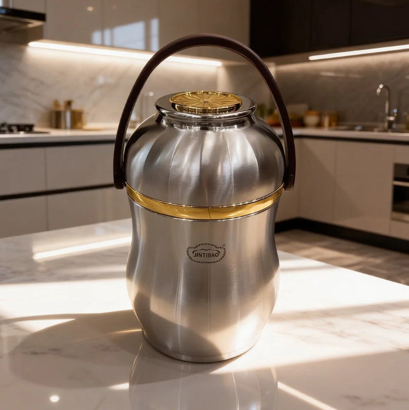 Factory price 304 food grade stainless steel thermal pot large capacity portable thermal tableware food warmer
