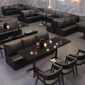 Bar booth sofa barbecue milk tea shop camping style qing bar music restaurant bar tavern cafe table and chair combination