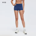 No awkward line yoga shorts, three-quarter length sports tight fitness pants, high waist hip lifting outdoor cycling pants d26096