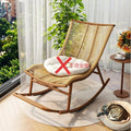 Rocking chair recliner lazy sofa adult casual balcony rattan sofa chair for home living room popular outdoor rocking chair