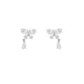 Japanese and korean silver sparkling zircon butterfly teardrop stud earrings - women's unique, elegant, and high-end style - 2026 new hot seller