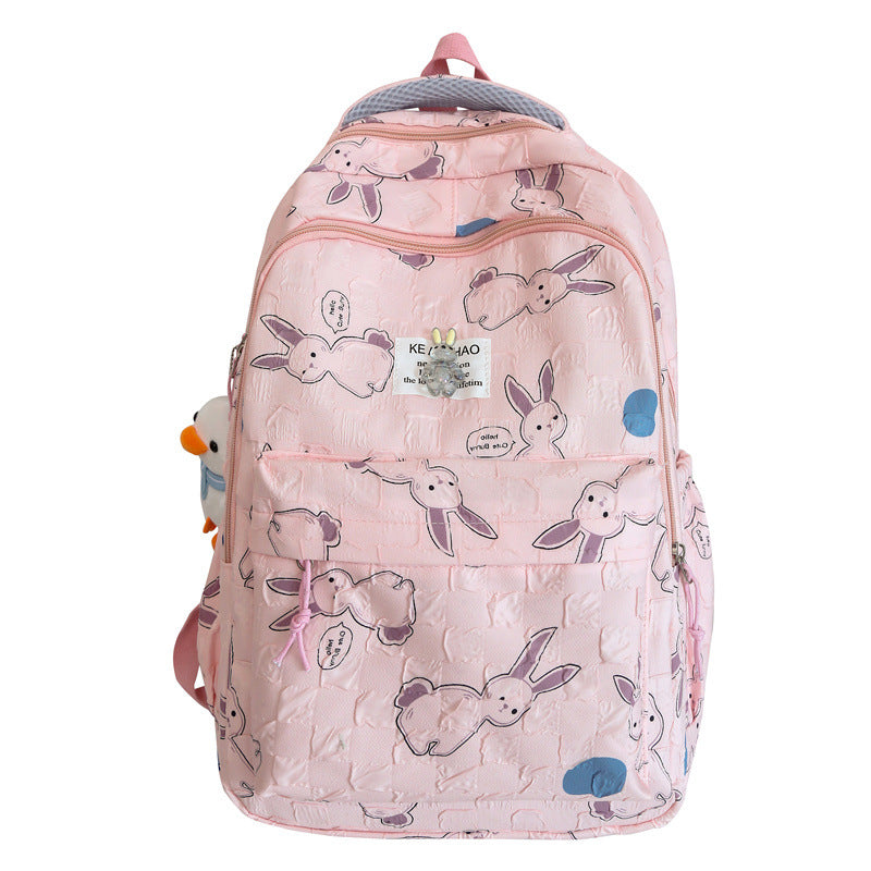 New schoolbag female middle school student girl backpack junior high school student cute cartoon primary school student large capacity backpack