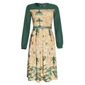 Fashion cross-border export new arrival evening dress  chiffon african plus sizeolwork clothing women's printed dress