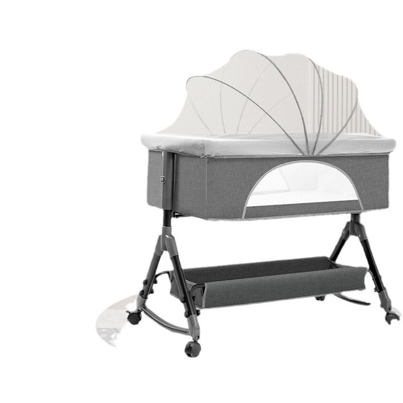 Baby crib convertible bed mobile foldable multifunctional cradle newborn bedside bed cross-border hot-selling baby bed