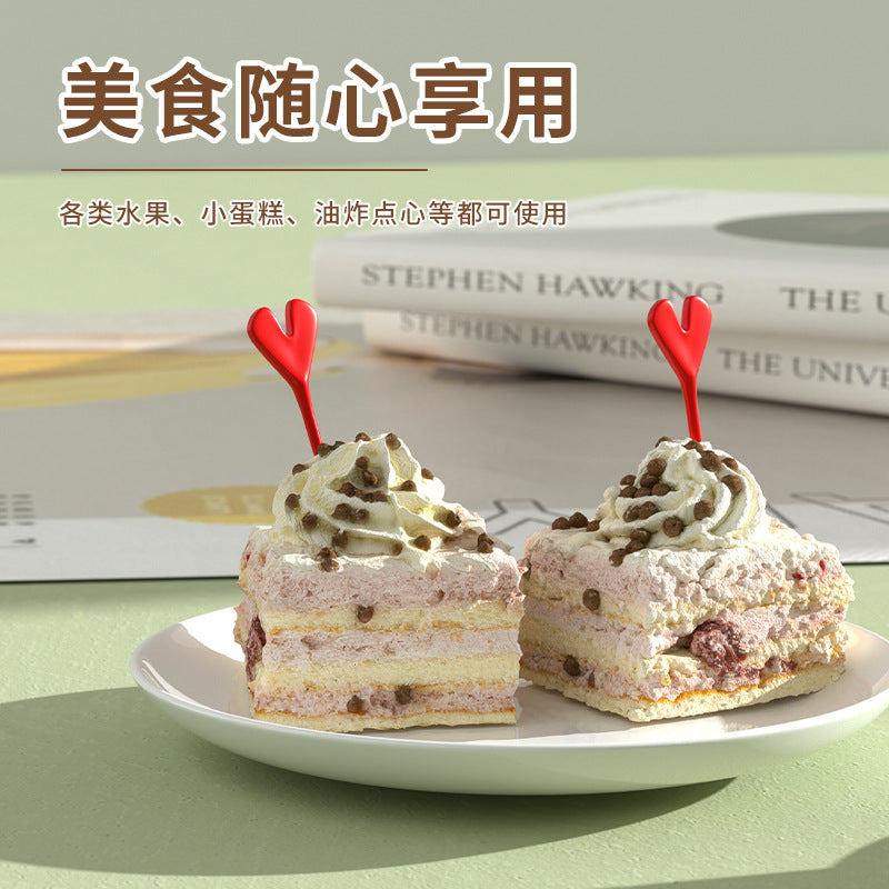 love fruit fork, high-value cute fruit pick, snack mooncake fork, food-grade fruit fork, decorative pick