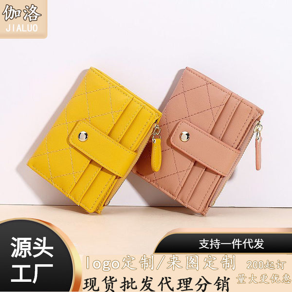 Foreign trade explosion short wallet women's multi-card position simple portable wallet change bag wallet card bag card holder
