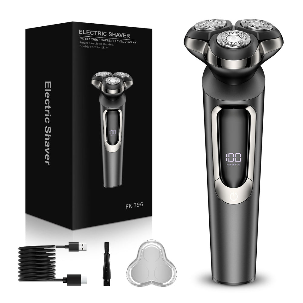 new digital display magnetic floating triple-blade electric shaver, fully washable, quick charge, men's razor