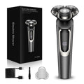 new digital display magnetic floating triple-blade electric shaver, fully washable, quick charge, men's razor