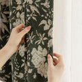 New arrival medieval style retro green chenille jacquard curtains bedroom blackout american living room shaoxing curtains wholesale