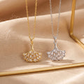 Popular internet celebrity smart ginkgo leaf diamond necklace accessible luxuryniche style women's easiest for matchfashion non-fading clavicle chain jewelry