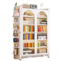 Steel bookcase with door kids bookshelf floor-standing dust-proof storage cabinet living room display cabinet iron art storage rack storage cabinet