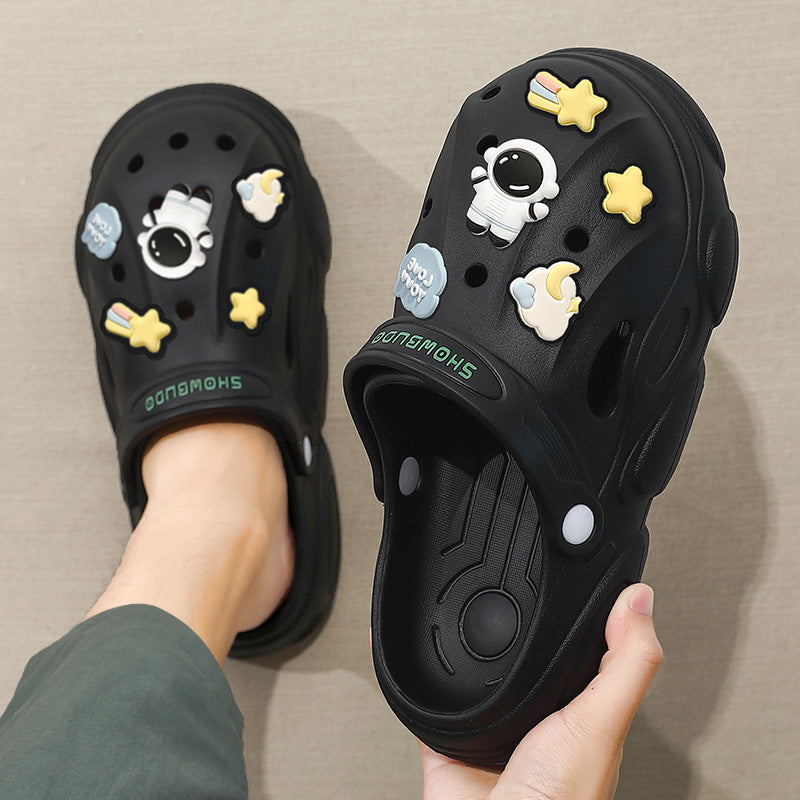 2023 new clogs: chunky platform, height increasing, non-slip, durable, beach-ready, cute cartoon, breathable, closed-toe sandals & slippers for women - summer collection