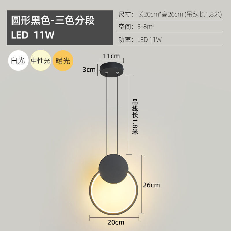 Chandelier bedside indoor bedroom lights ins Internet celebrities Nordic simple creative small personality restaurant bar lighting