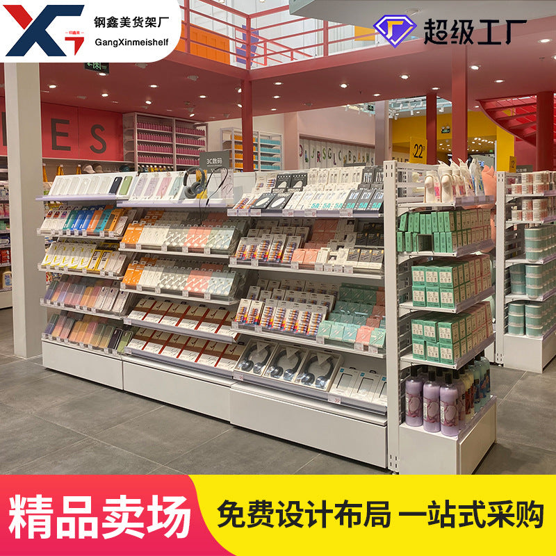 Shelf Stationery Store Tide Play Store Supermarket Shopping Mall Display Shelf Boutique Jewelry General Merchandise Showcase Snacks Convenience Store Shelf